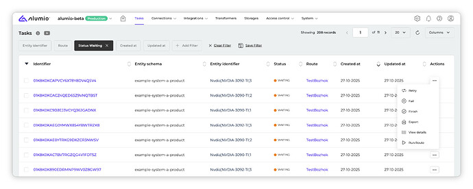 Alumio - Forum - Using the Task Waiting status
