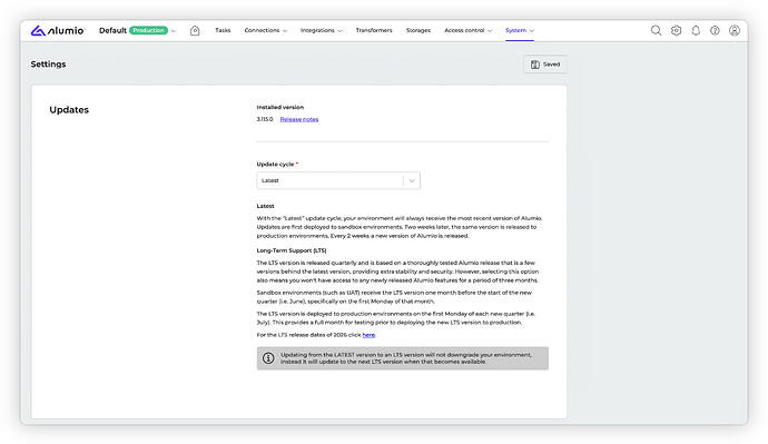 Alumio - Forum Release Notes - 3.114.0-RC1User Preferences and Settings 2