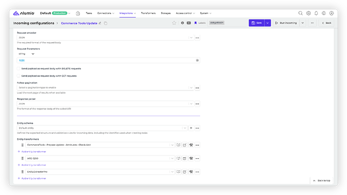 Alumio - Forum Release Notes - 3.115.0Manage Transformers