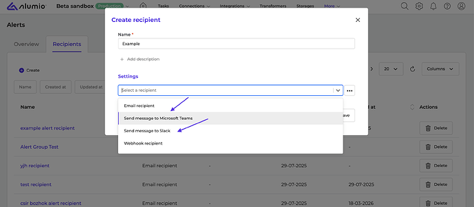 Release notes - Get alerts in Slack & Teams