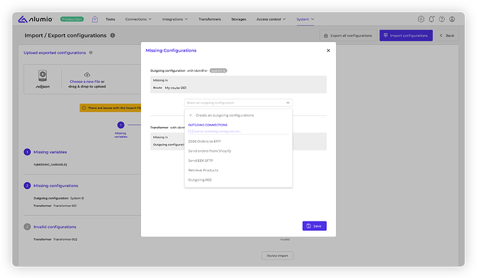 Alumio - Forum - Importing Exporting_Import Scenario 3 - 3