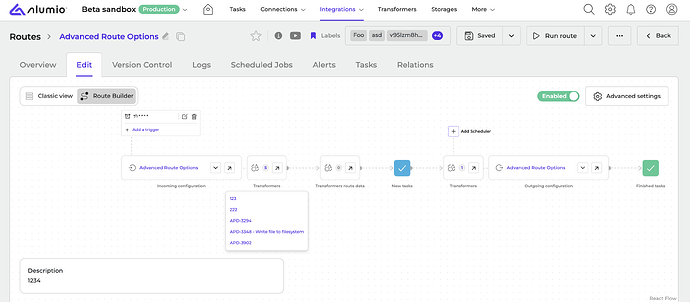 Release notes - Route builder transformer