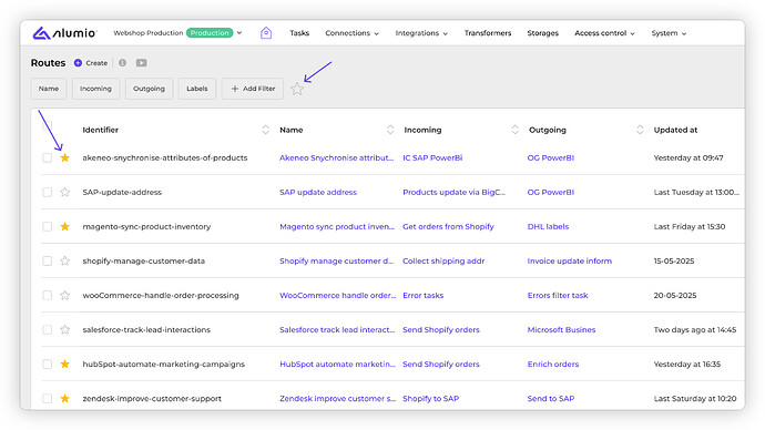 Alumio - Forum Release Notes - 3.97.0-RC1_Favorites