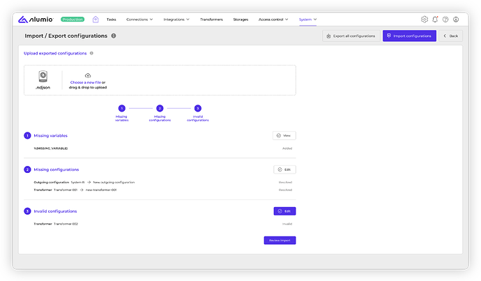 Alumio - Forum - Importing Exporting_Import Scenario 4 - 3