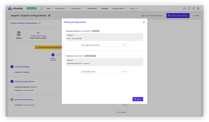 Alumio - Forum - Importing Exporting_Import Scenario 3 - 4