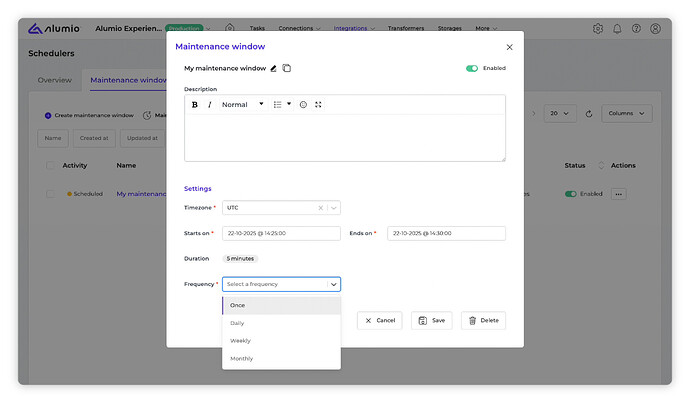 Alumio - Forum - Maintenance Windows_Maintenance Windows 2